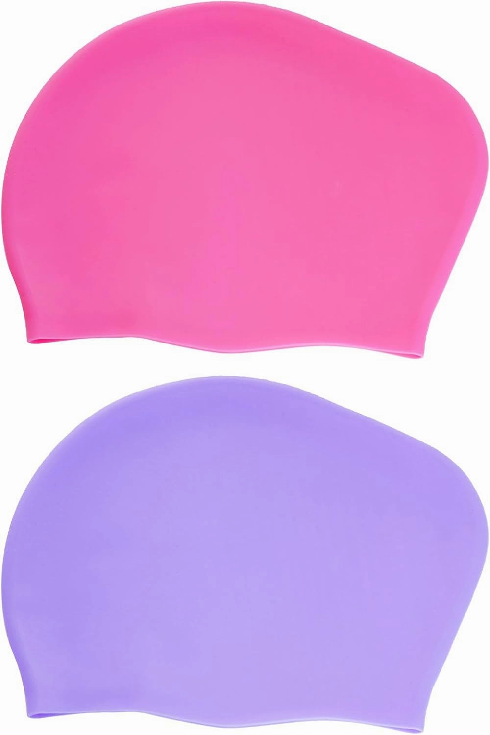 2 Pcs Extra Large Swimming Cap for Long Hair Swim Cap for Women Silicone Waterproof Swim Hats Bathing Caps to Keep Hair Dry for Women Men Adults Youths