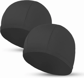 2pcs Cloth Swim Caps for Both Women & Men & Kids Fabric Durable Non-Waterproof Elastic Swimming Pool Cap Bathing Cap for Long and Short Hair
