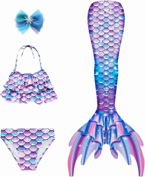 3 PCS Girls Swimsuit Bathing Suits with Cover Up Birthday Gift for Girl 3-9 Years