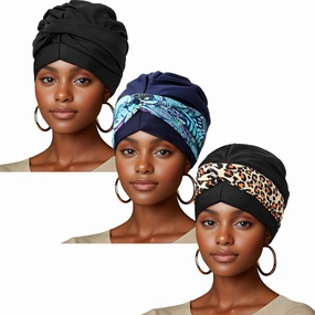 3 Pcs Waterproof Swim Cap Large Swimming Turban for Women Youth Extra Large Swim Cap for Thick Curly Hair Dreadlocks Weaves Braids Keep Hair Dry