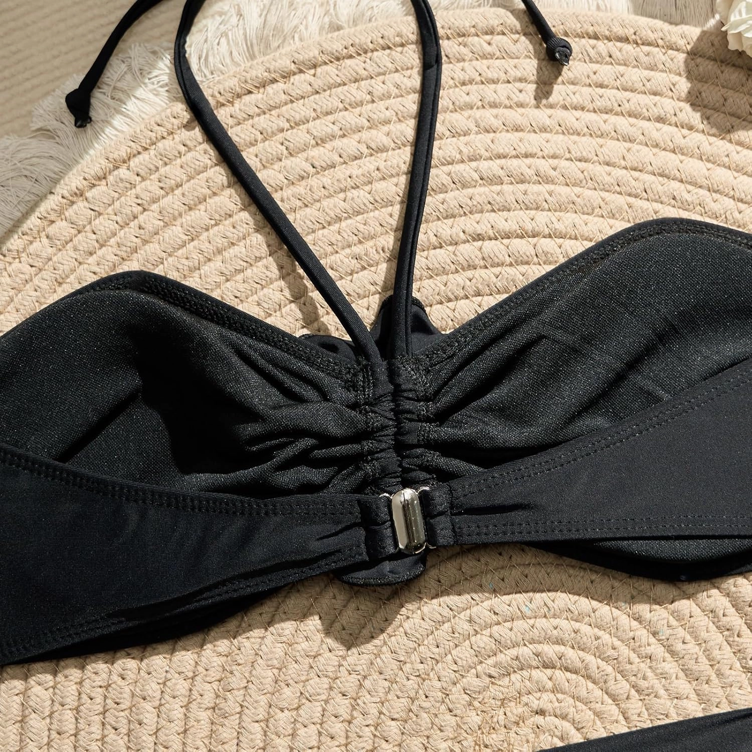 3 Piece Swimsuits for Women High Waisted Bikini Sets Retro Swimsuit with Cover up Beach Wrap Skirt