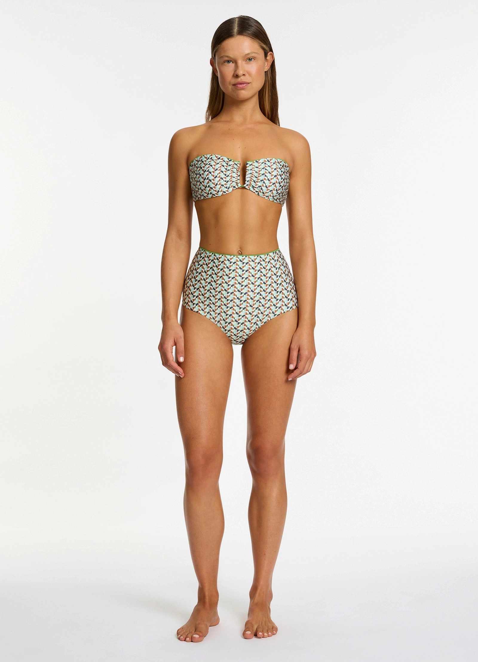 Acacia U Trim Bandeau Bikini Top - Multi