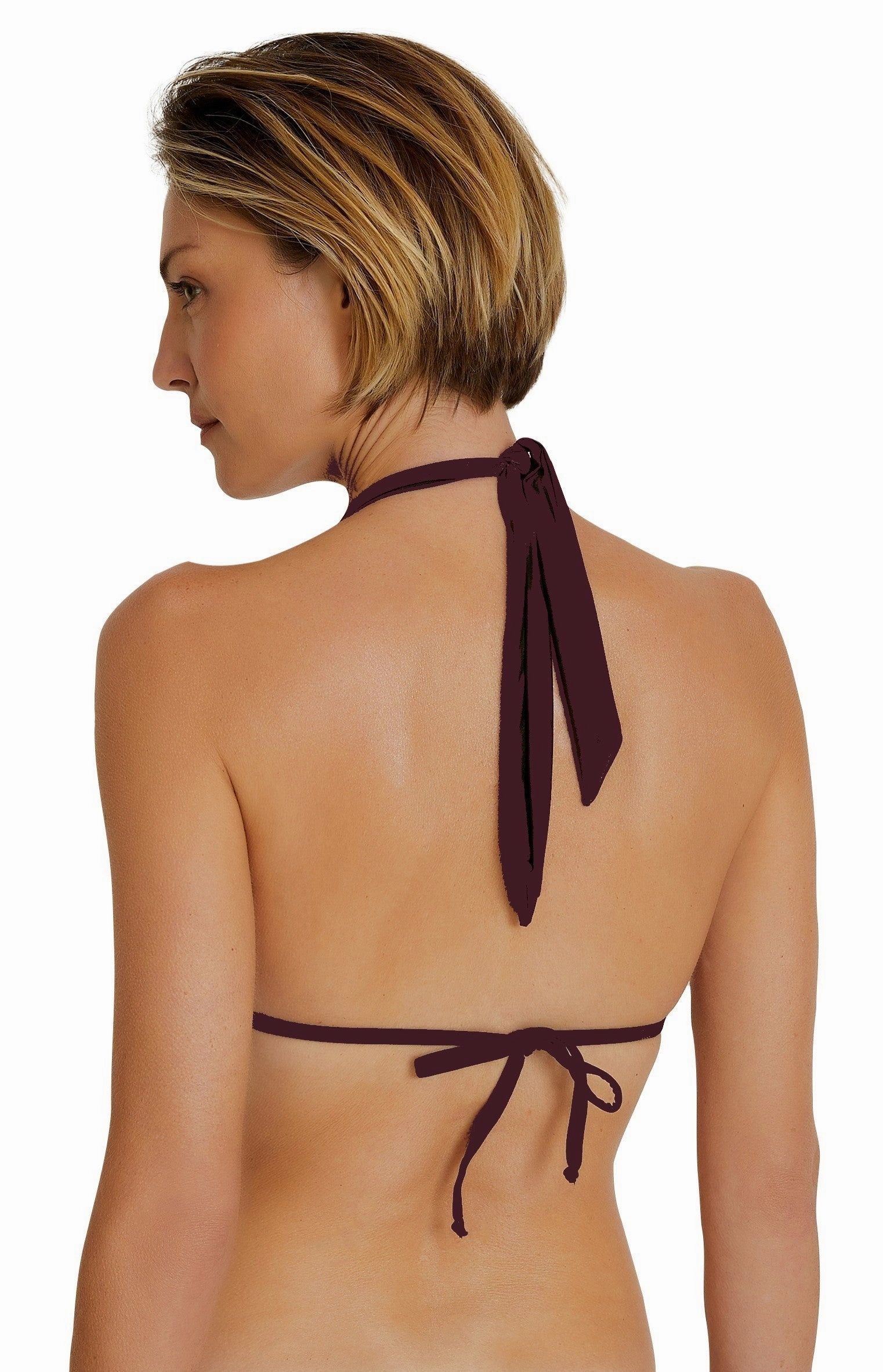 Adjustable Halter Bikini Top Blueberry, Removable Padding