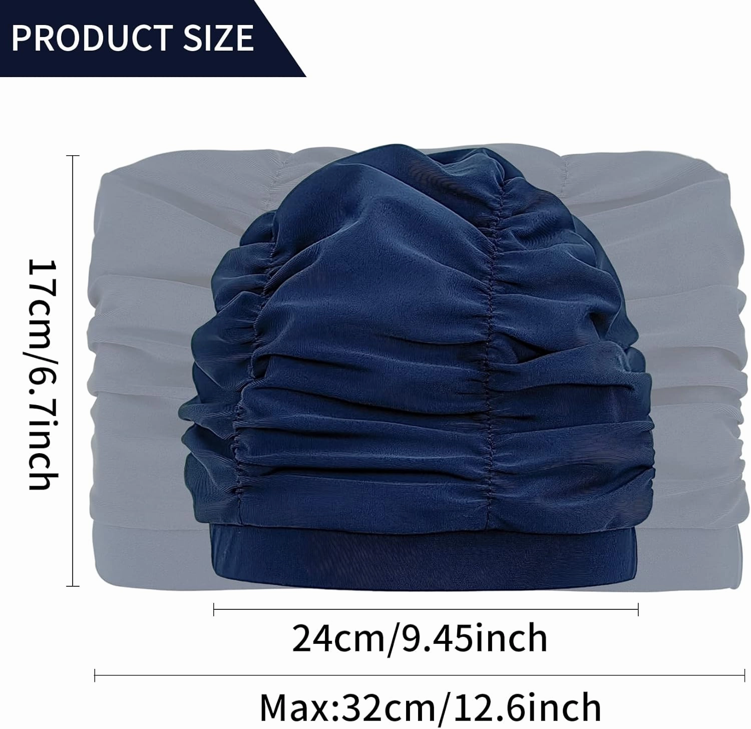 Adult Swim Cap for Women Long Hair, High Elasticity Fabric Swimming Pool Cap Non Waterproof Y-S-H-1