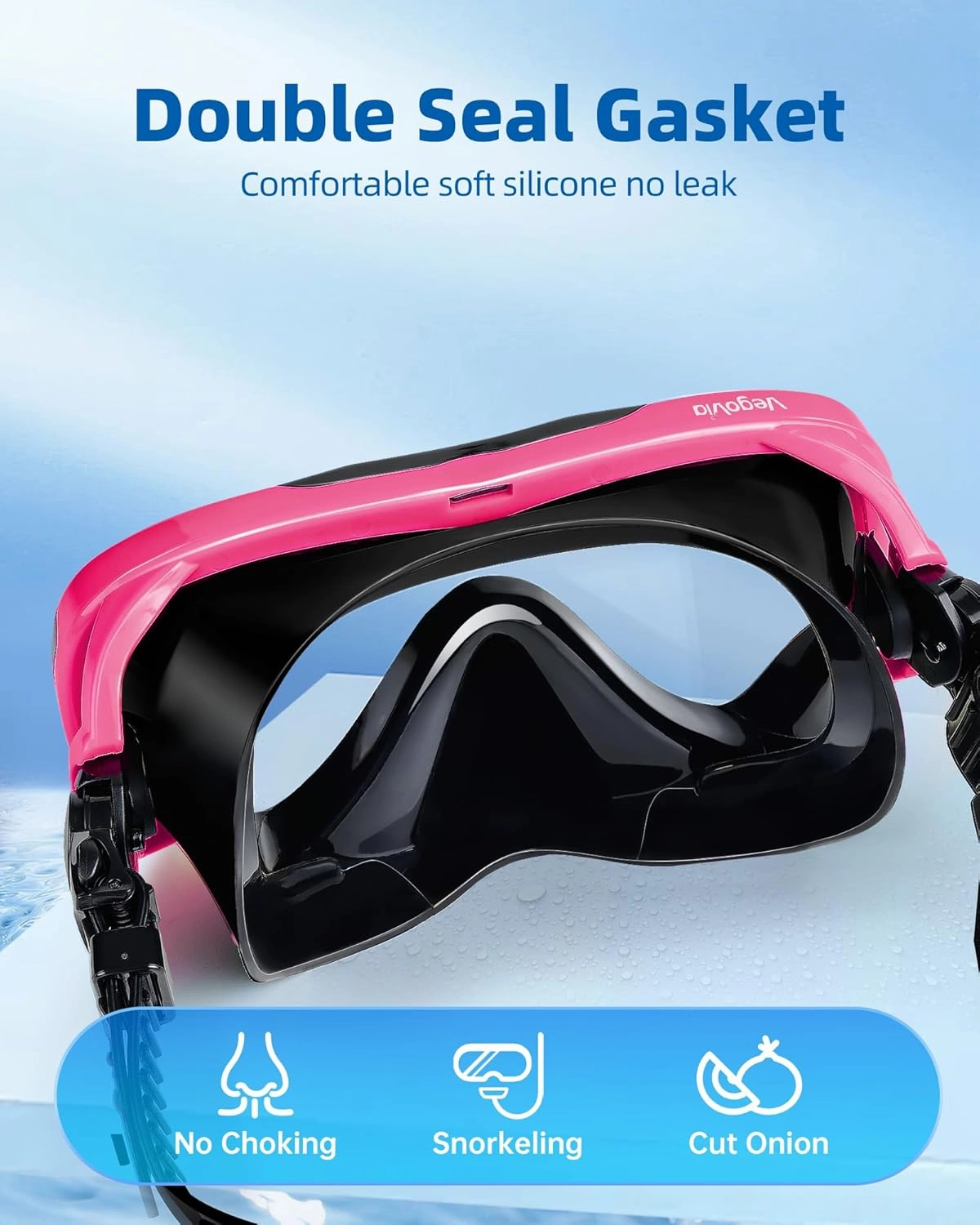 Adult Swim Goggles with Nose Cover, 180 Clear Wide View No Leak Diving Mask Pool Goggles for Women Men Adult Youth