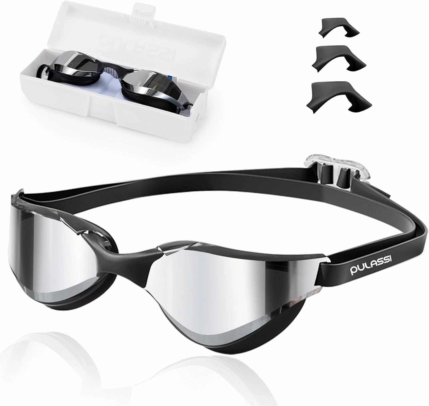 Adult Swimming Goggles Anti-fog Pool Goggles No Leak Mirrored Swim Goggles for Men Women Teenagers Anti UV
