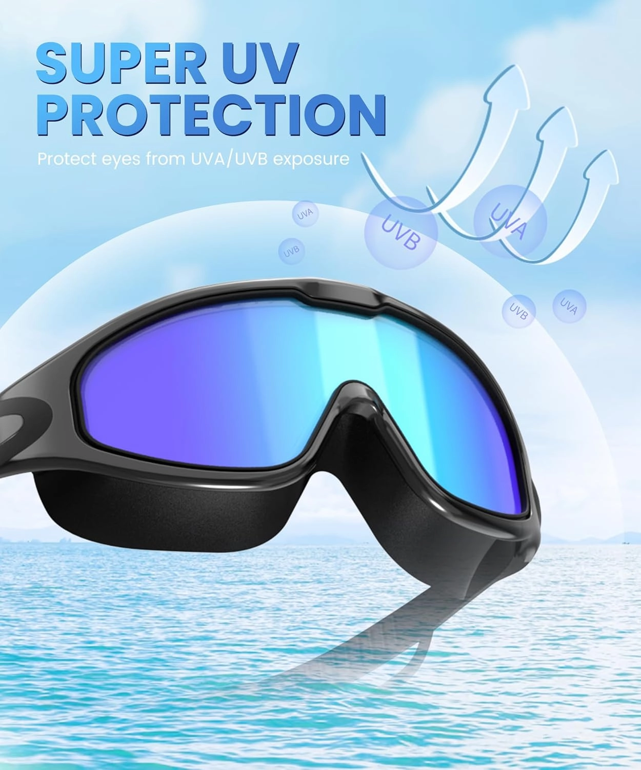 Adult Swimming Goggles-for-Men-Women-Goggles for Men:No Leaking Shatterproof Lenses with UV400 Protection Anti-Fog