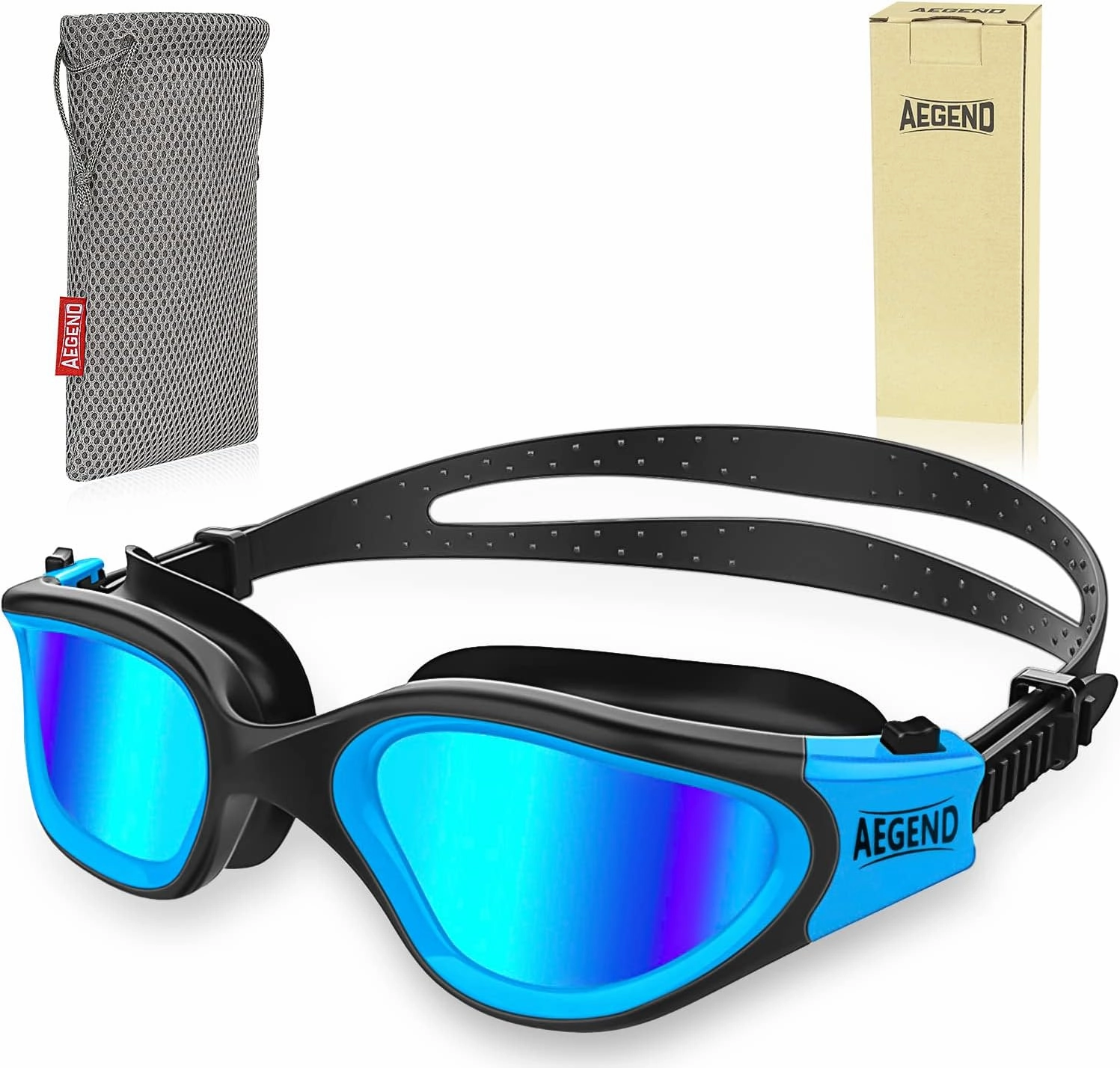 Aegend Polarized Swim Goggles, Swimming Goggles Anti-Glare Anti-Fog Adult