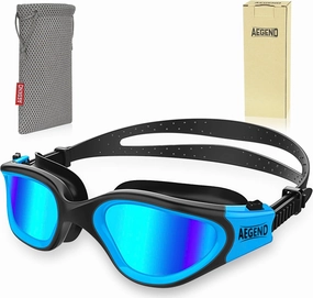 Aegend Polarized Swim Goggles, Swimming Goggles Anti-Glare Anti-Fog Adult