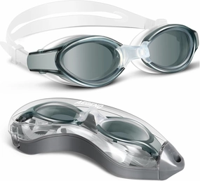 Aegend Polarized Swim Goggles, Upgraded Swimming Goggles High Nose Bridge Soft Silicone Anti-Fog No Leakage Adults Men Women