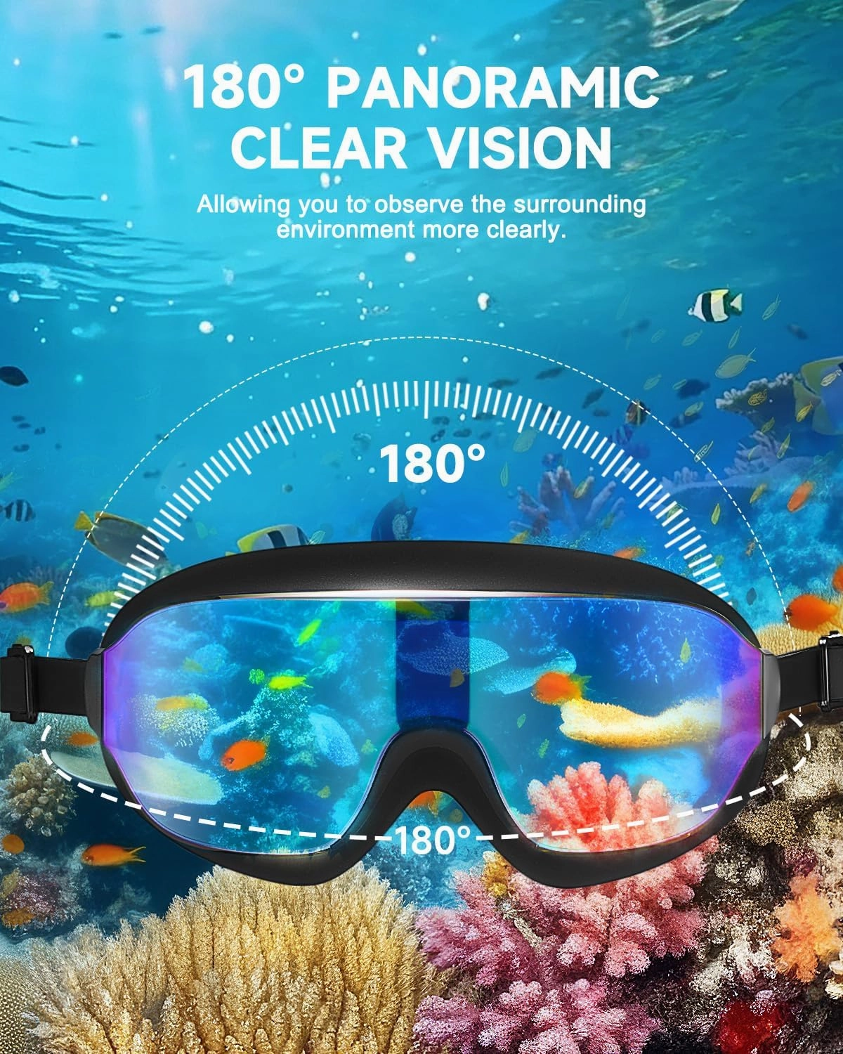 Aegend Pro Wide View Swim Goggles for Adult Youth, UV Protection No Leaking Clear Vision Goggles for Men Women