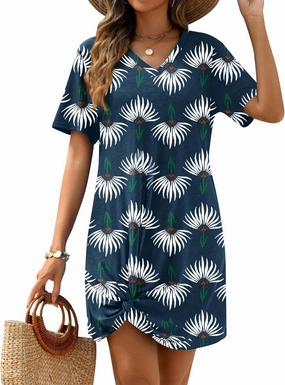 AI'MAGE Swimsuit Cover Ups for Women Short Sleeve Bathing Suit Coverup Casual Bikini Swimwear Beach Cover Up Dress S-XXL