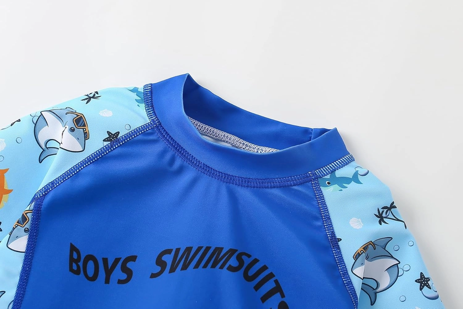 AIWUHE Toddler Boys Swimsuit Set Rash Guard Boys' Swimwear Two Piece Bathing Suit and Swim Trunk with Hat UPF 50  3-8Y