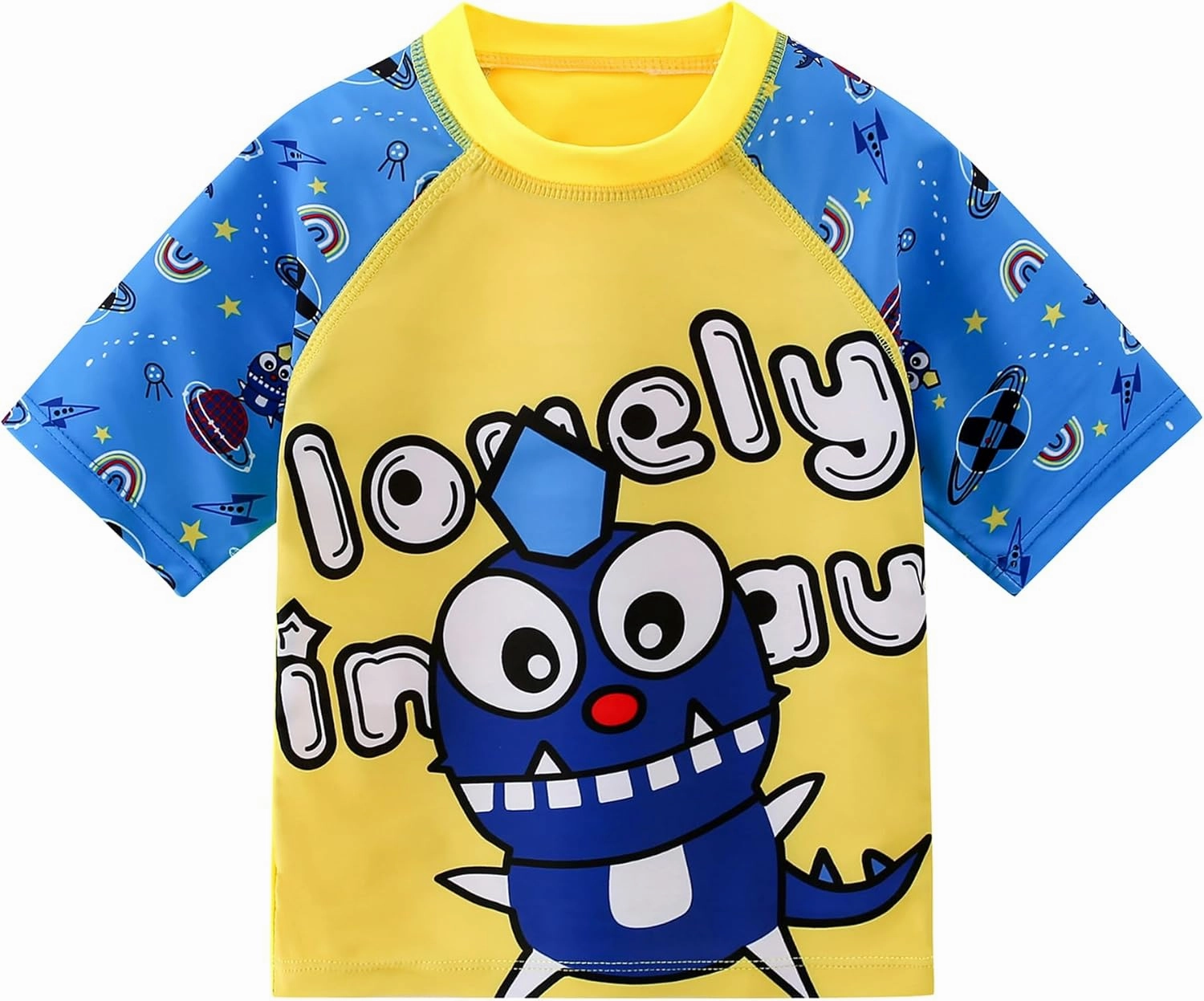 AIWUHE Toddler Boys Swimsuit Set Two Piece Shark Bathing Suit Boys' Swimwear Trunk and Rashguard Set 2-7Y