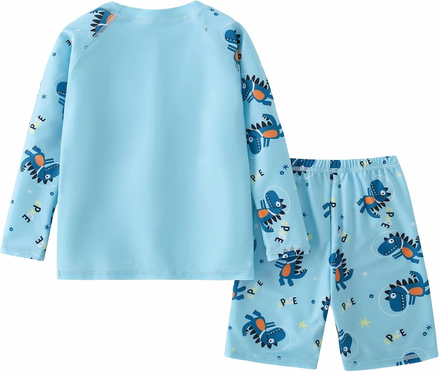 AIWUHE Toddler Boys Swimsuit Two Piece Rash Guard Shirt   Trunks Set Long Sleeve Swim Set Sunsuit Swimwear Bathing Suit 2-7Y