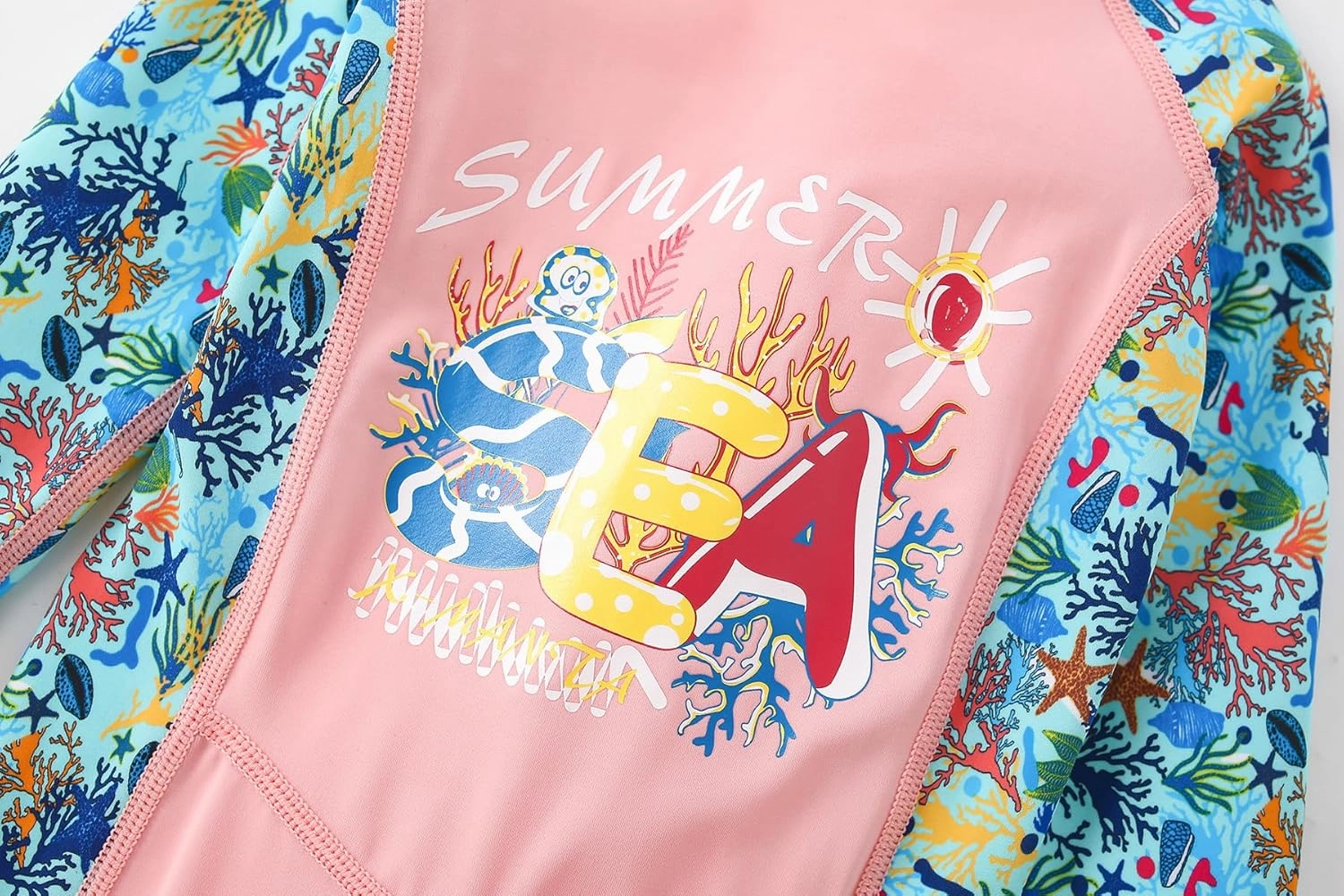 AIWUHE Toddler Full Body Swimsuit Girls One Piece Swimwear Long-Sleeve Rash Guard UPF 50  Bathing Suit Sunsuit Sets 2-8Y