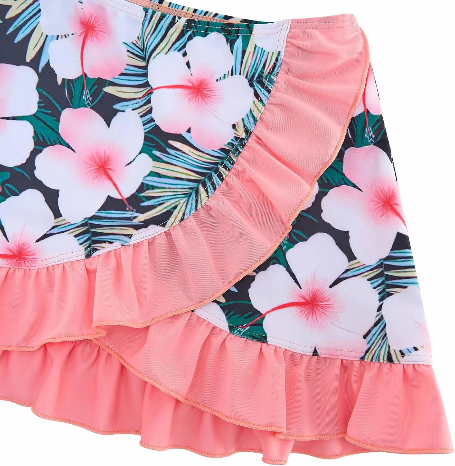 ALISISTER Girls Swimsuit 3 Piece Bathing Suits for 5-12 Years Hawaiian Bikini Set with Cover Ups Skirt