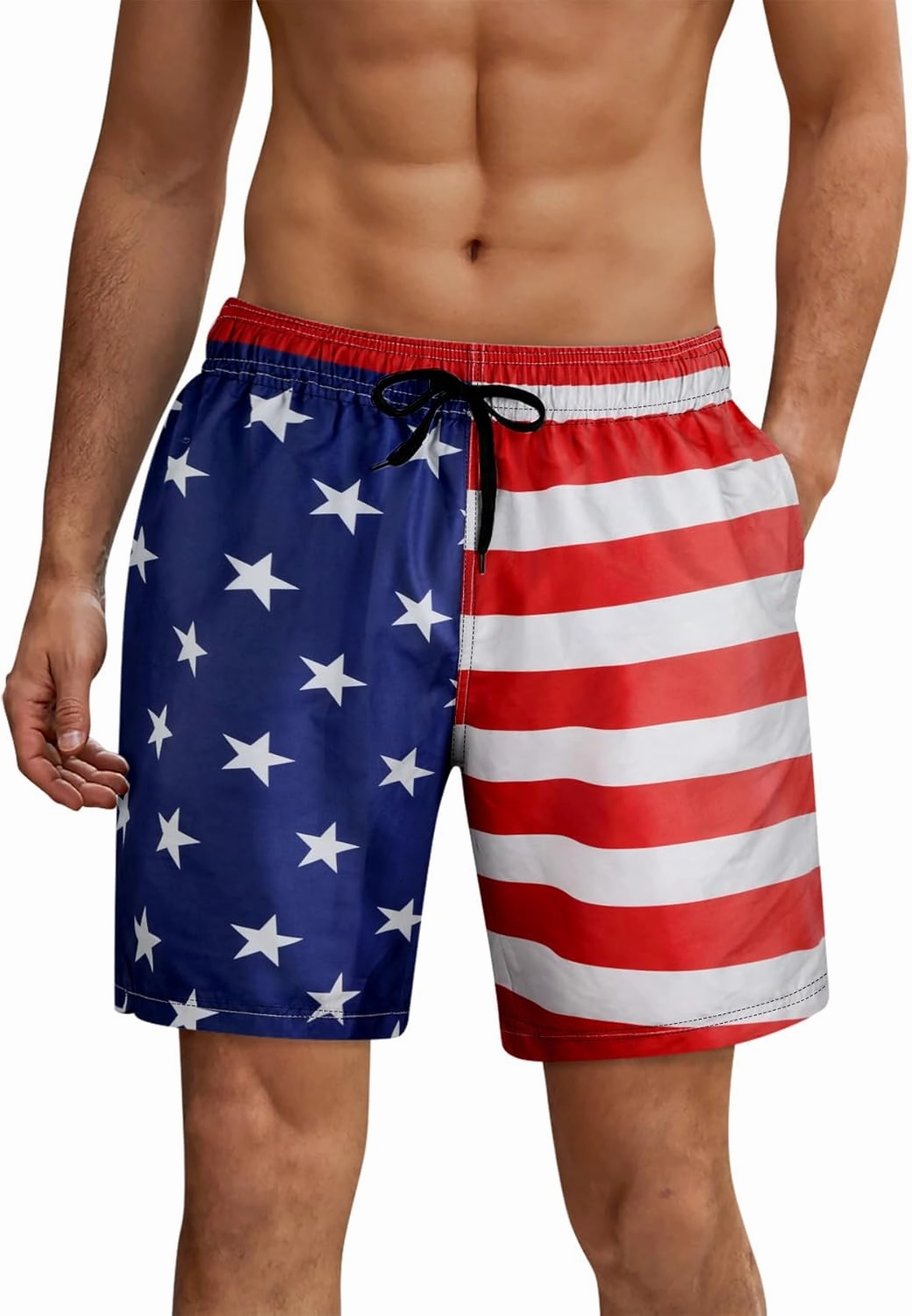 ALISISTER Mens Swim Trunks with Compression Liner Bathing Suit Summer Swimming Shorts