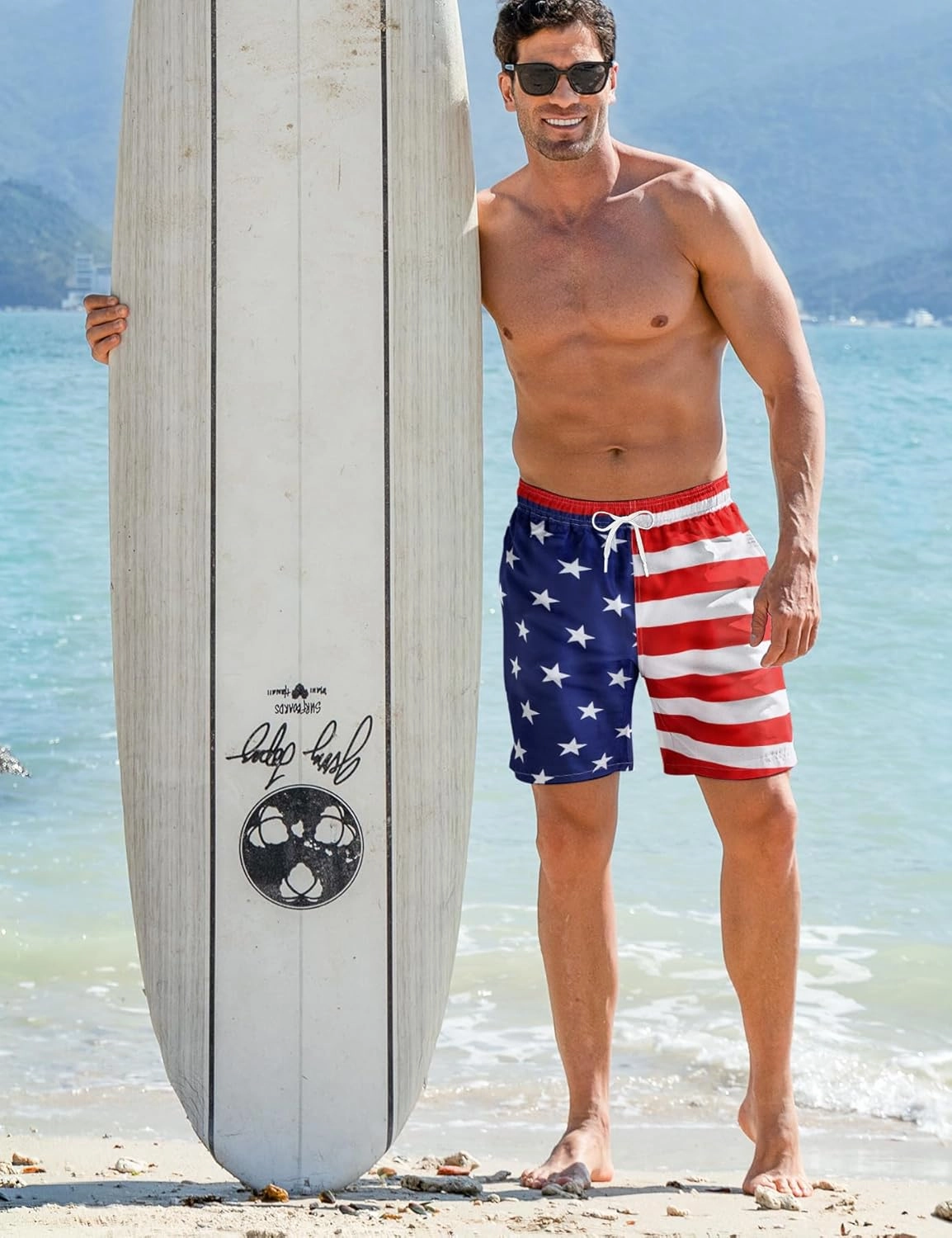 ALISISTER Mens Swim Trunks with Compression Liner Bathing Suit Summer Swimming Shorts