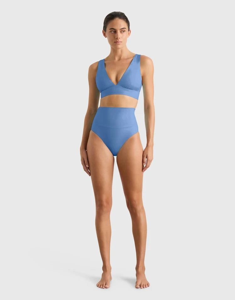 Amelia Bikini Top, Delft Blue
