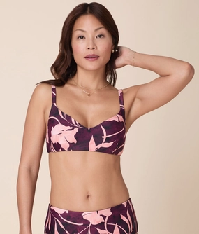Andie X Lands End Tugless Molki Bikini Top - Eco Nylon - Abstract Floral