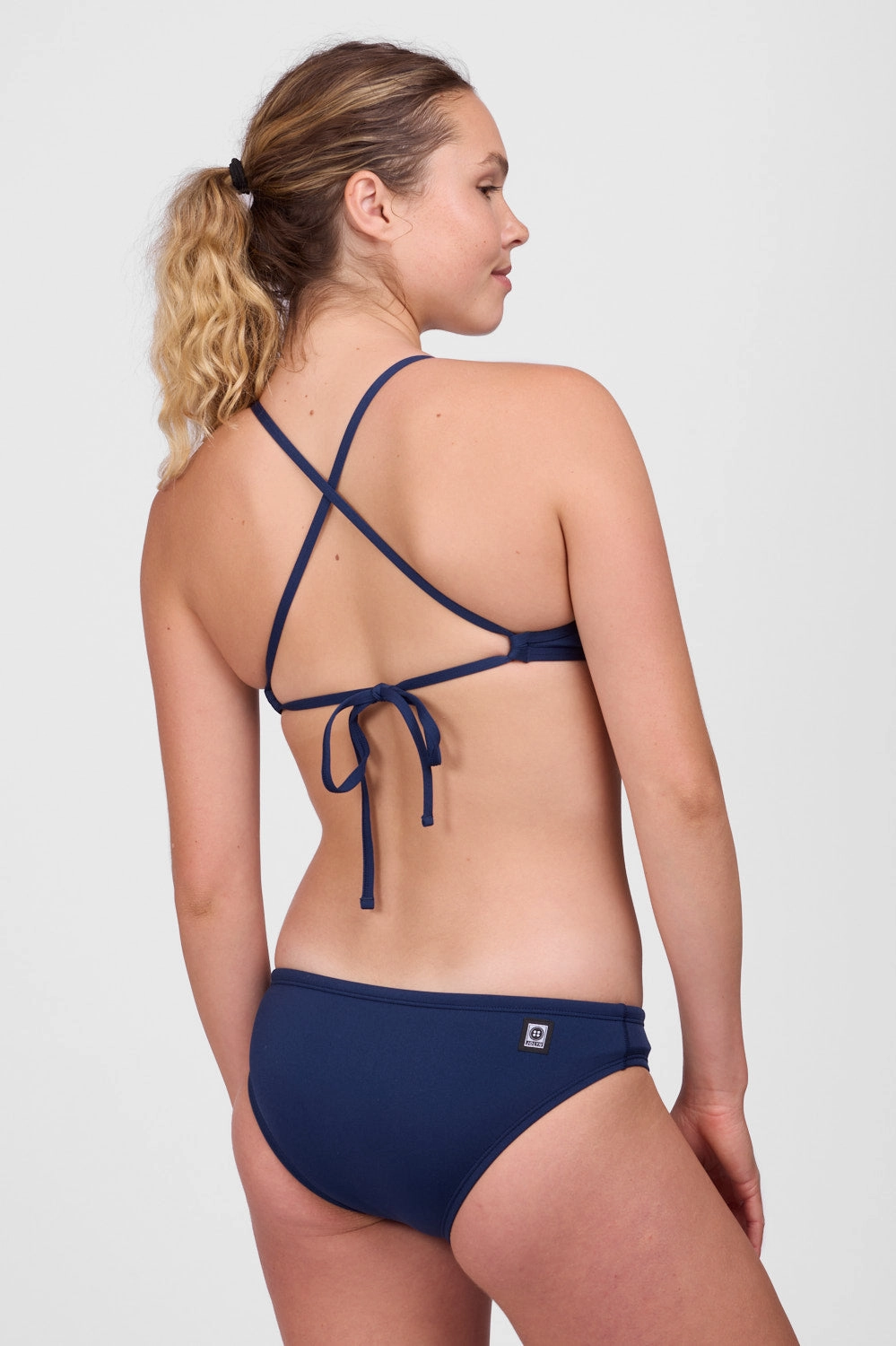 Andy Bikini Bottom - Navy White Bow