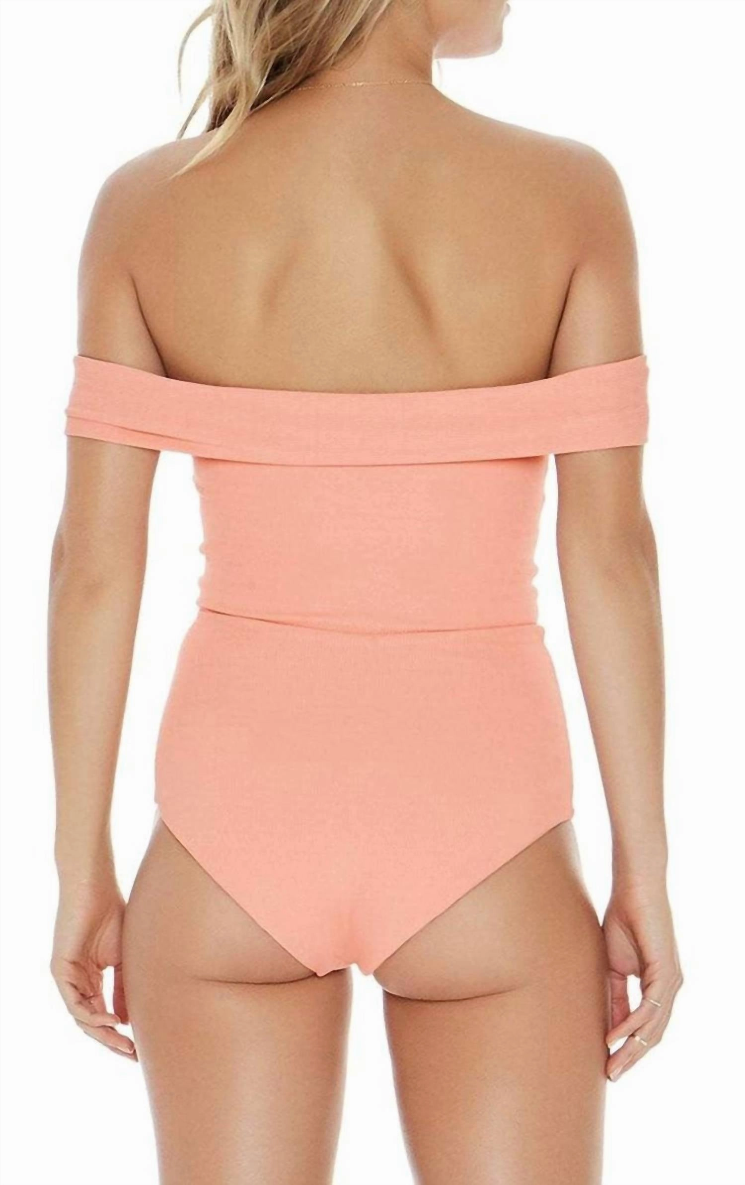 Anja One Piece In Tropical Peach