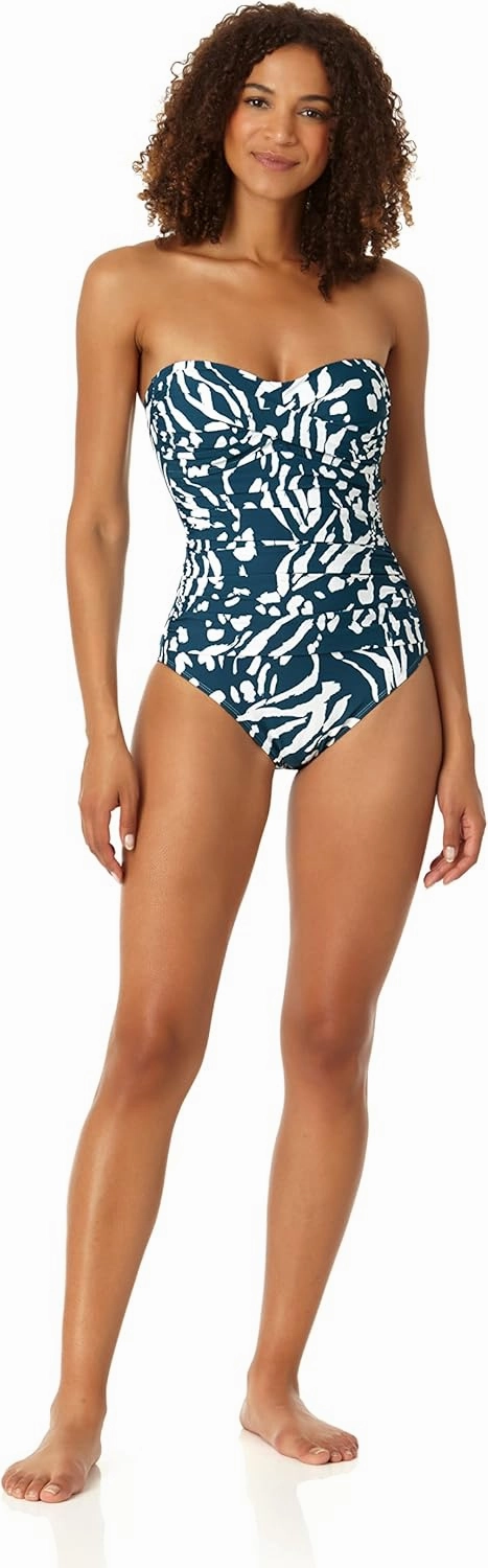 Anne Cole Women's Twist Front Shirred One Piece Swimsuit