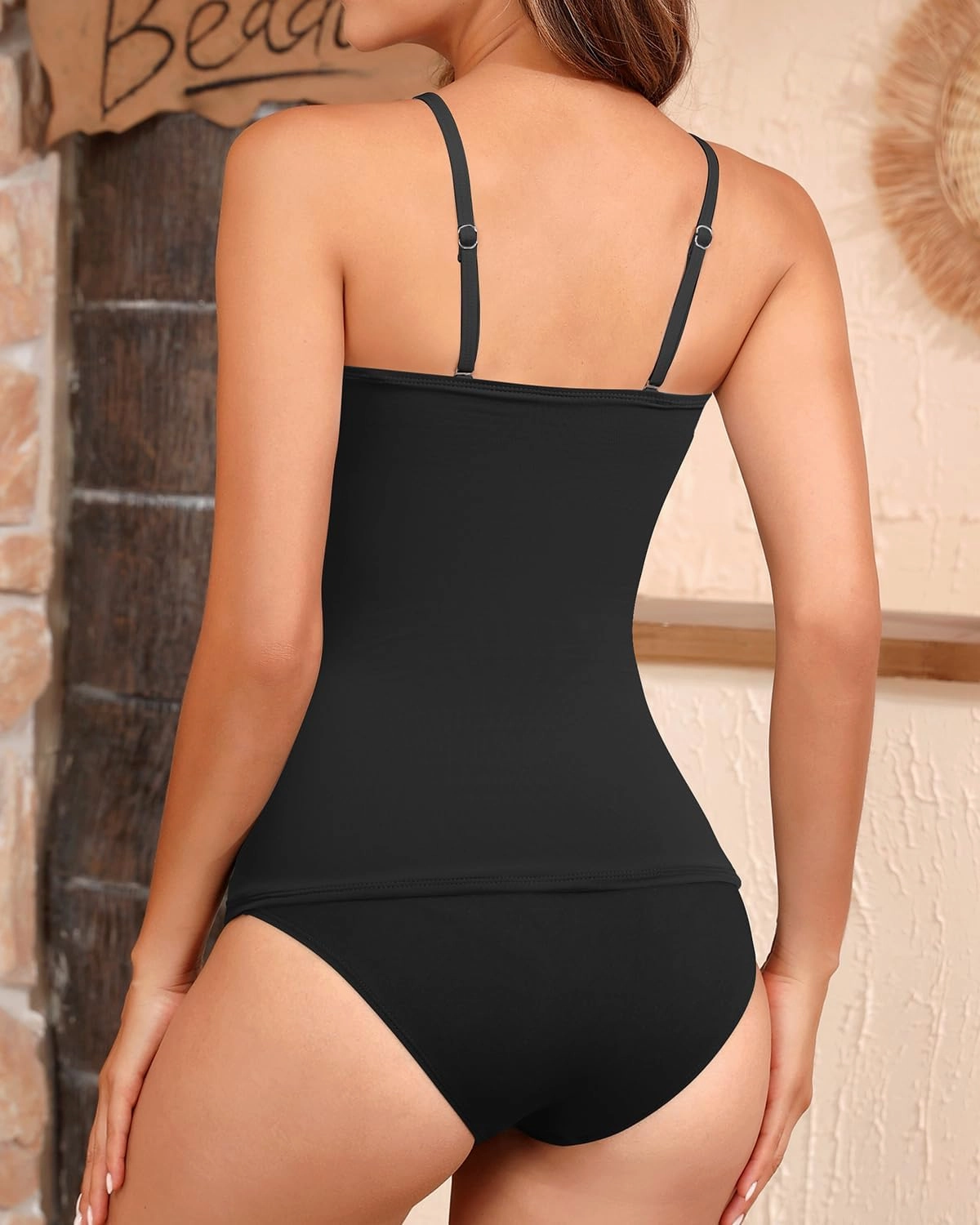 Aqua Eve Bandeau Swimsuits for Women Two Piece Bathing Suits Ruched Tummy Control Tankini Sets Strapless Swimwear