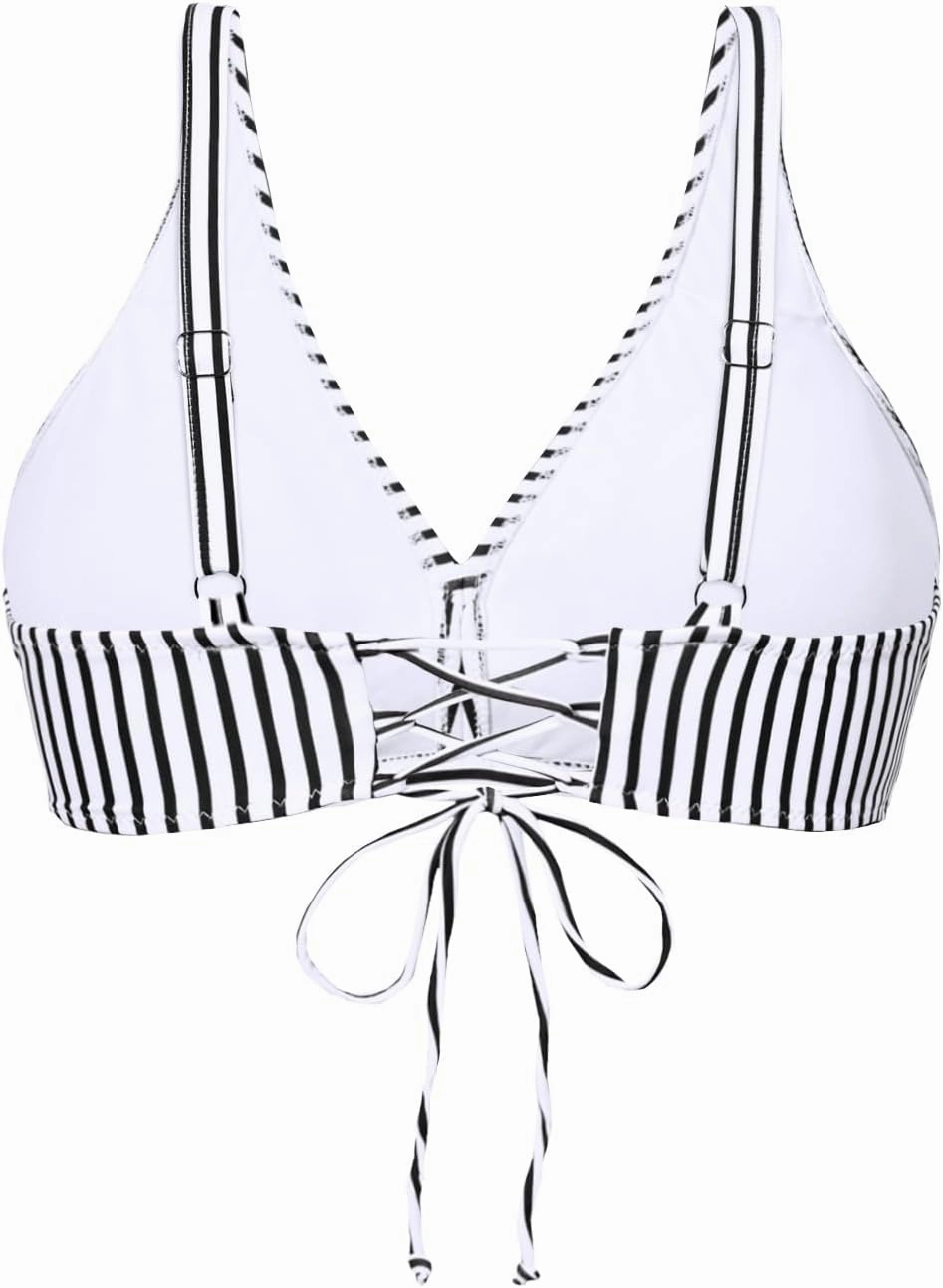 Aqua Eve Women Full Coverage Bikini Top No Bottom Push up Swimsuits Top Sport Bra Bathing Suits Tops