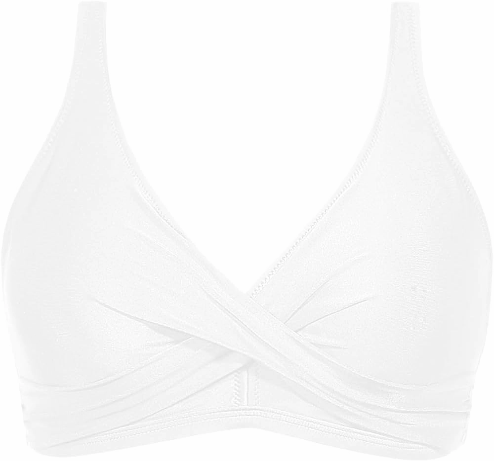 Aqua Eve Women Full Coverage Bikini Top No Bottom Push up Swimsuits Top Sport Bra Bathing Suits Tops