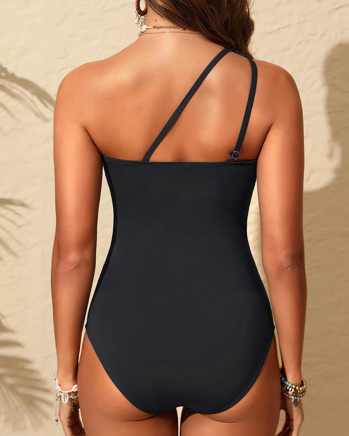 Aqua Eve Women Mesh One Piece Swimsuit - Tummy Control One Shoulder Bathing Suit Cut Out Swimwear 2025