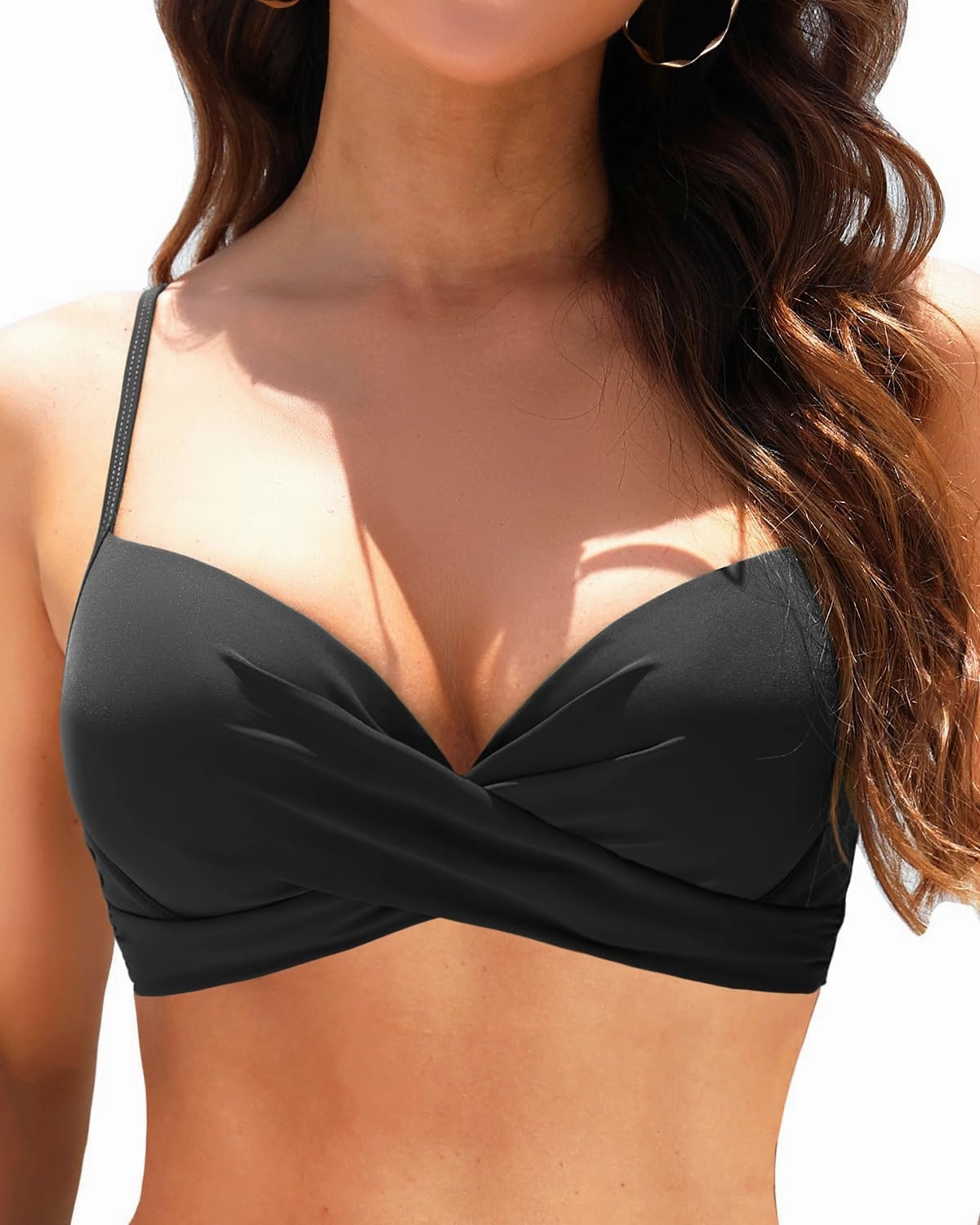 Aqua Eve Women Underwire Bikini Top Only - 2025 Push Up Swim Top Padded Bra Swimsuit
