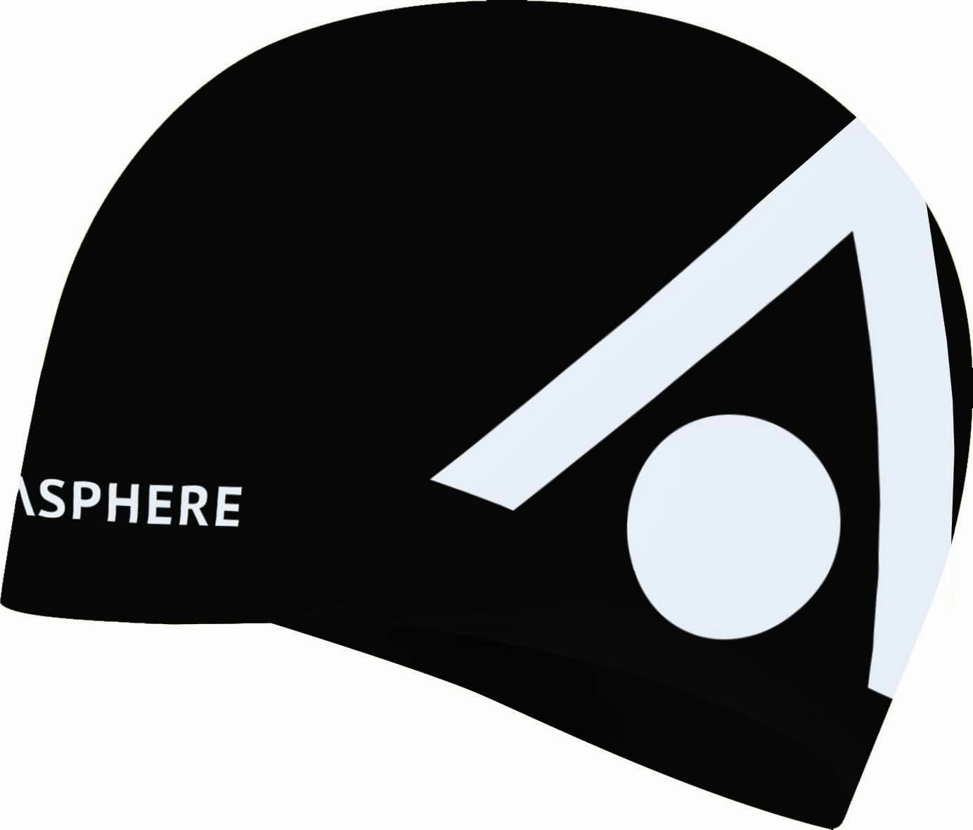 Aquasphere Tri-Cap Adult Swim Cap - Durable Chlorine-Resistant Silicone Swimming Cap for Men and Women, Designed for Training and Competition | Unisex Adult, One Size, Black/White