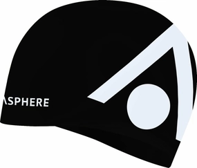 Aquasphere Tri-Cap Adult Swim Cap - Durable Chlorine-Resistant Silicone Swimming Cap for Men and Women, Designed for Training and Competition | Unisex Adult, One Size, Black/White