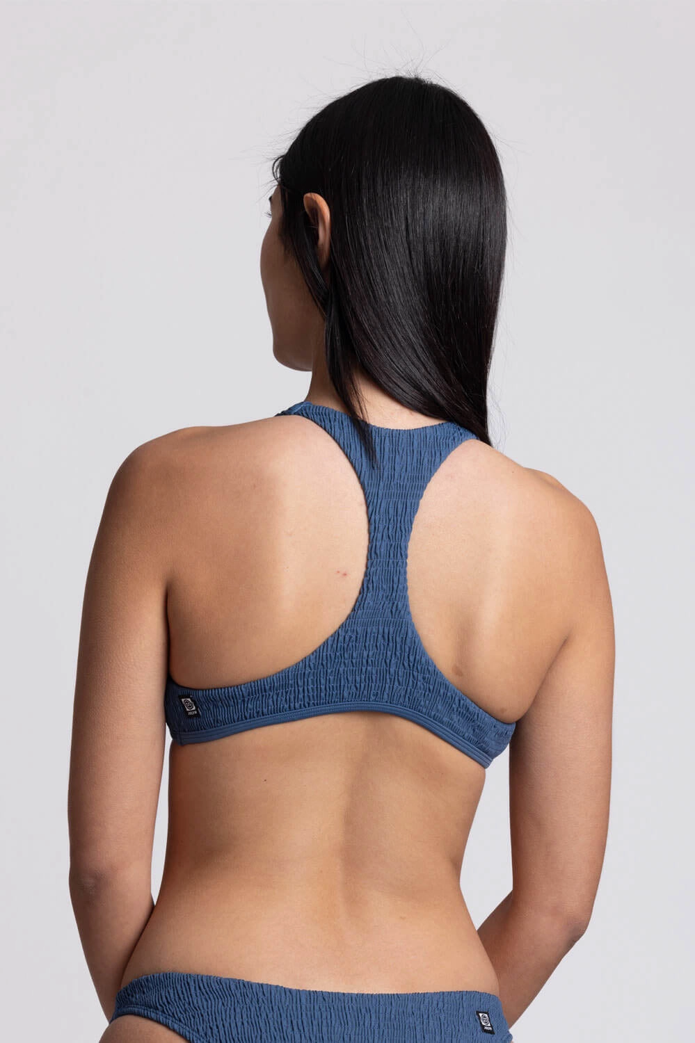 Aster Smocked Bikini Top - Laguna