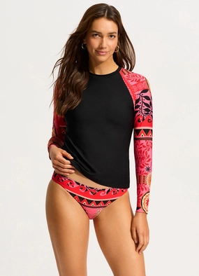 Atlantis Long Sleeve Rashvest - Paradise Pink