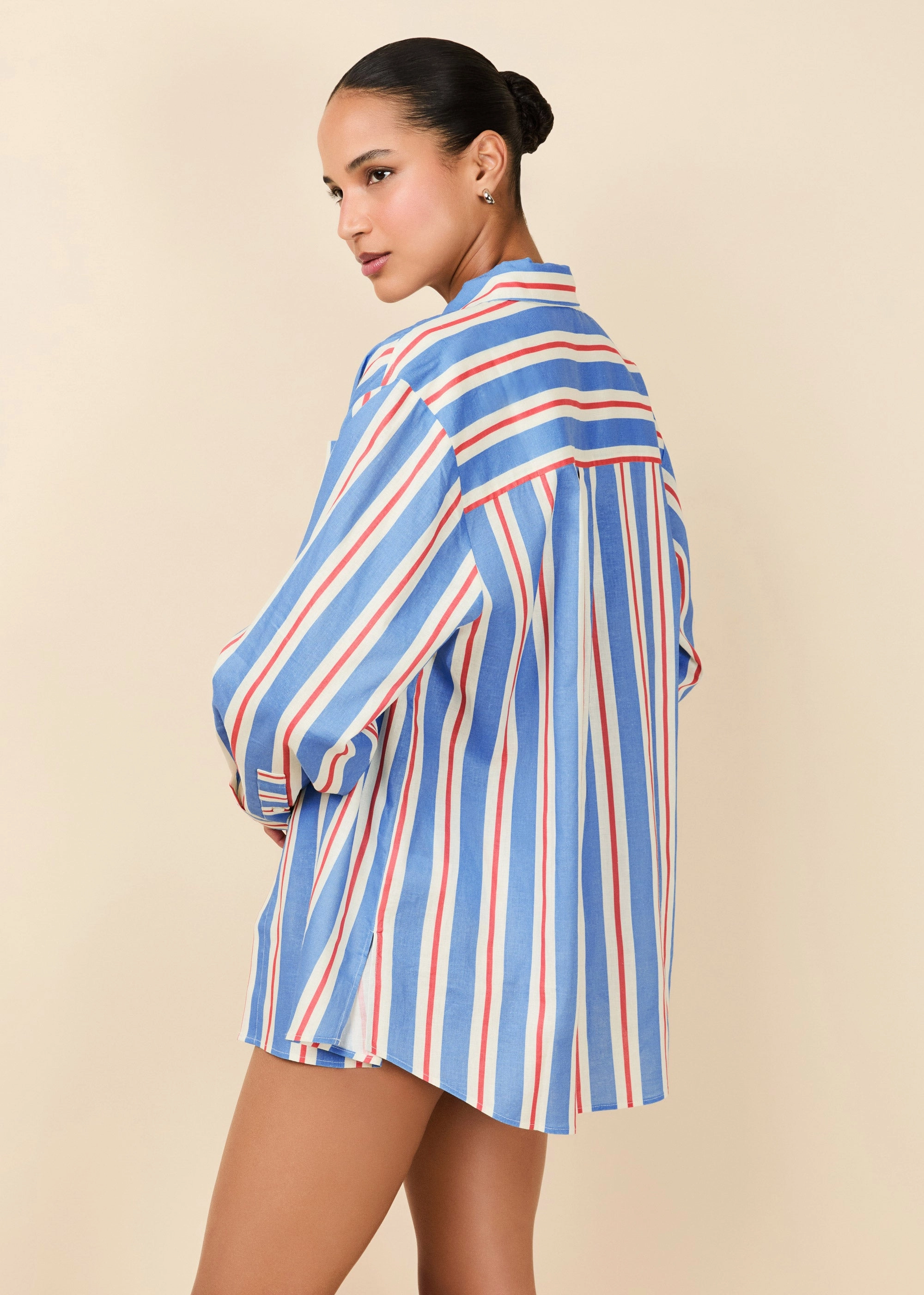 Avril Button Down Americana Stripe