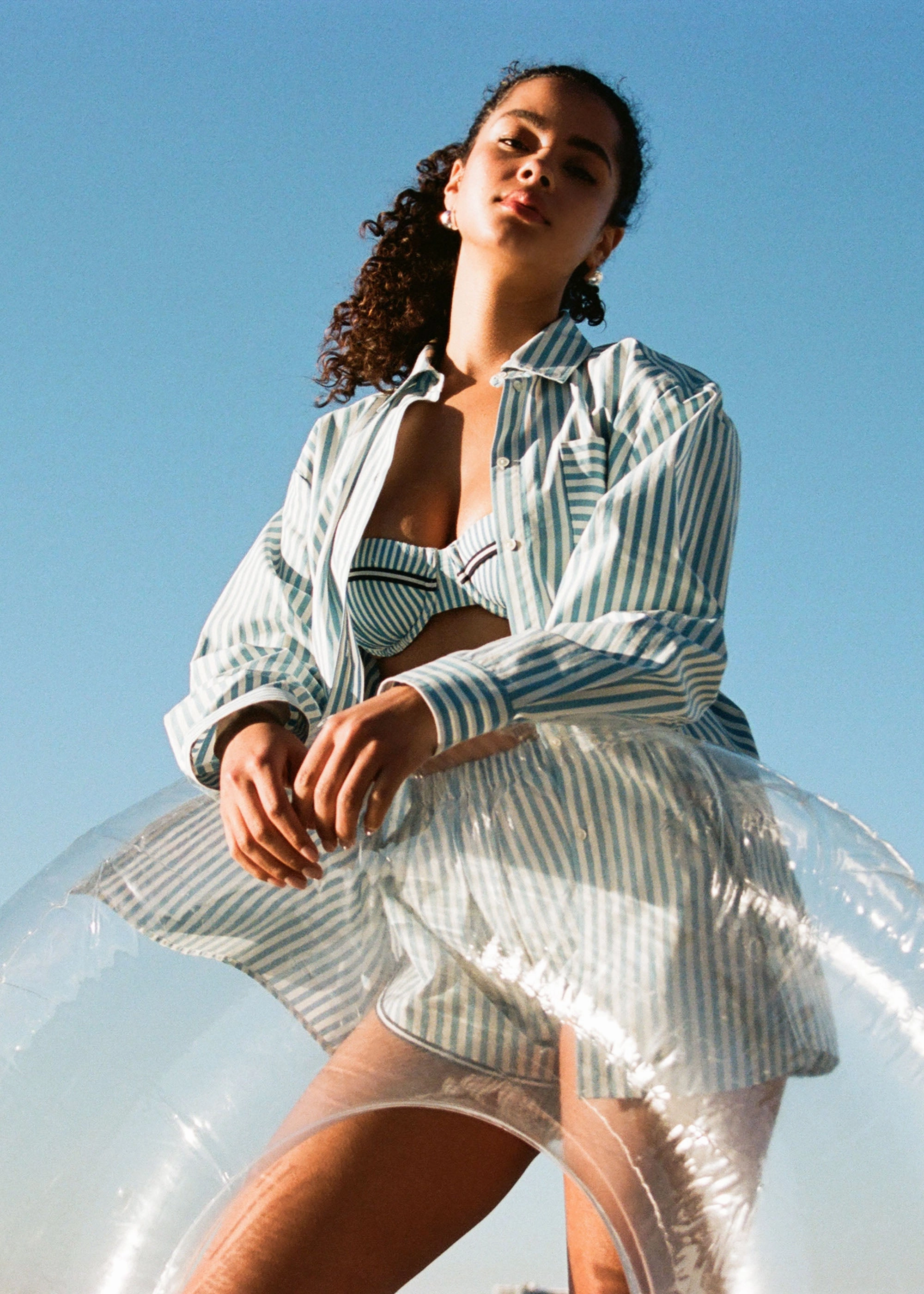 Avril Button Down Shirt French Blue / Brule Stripe