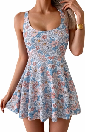 B2prity One Piece Swimdress Swimsuits for Women Tummy Control Swim Dress Cute Modest Skirt Bathing Suit