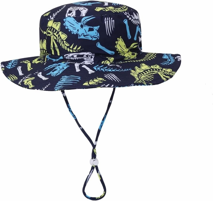 Baby Boys Swimsuit, 3-Piece Toddlers Swimsuit Trunk Long Sleeve Rashguard Swimwear and Sun Hat Set