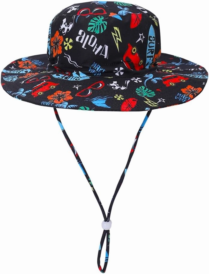 Baby Boys Swimsuit, 3-Piece Toddlers Swimsuit Trunk Long Sleeve Rashguard Swimwear and Sun Hat Set