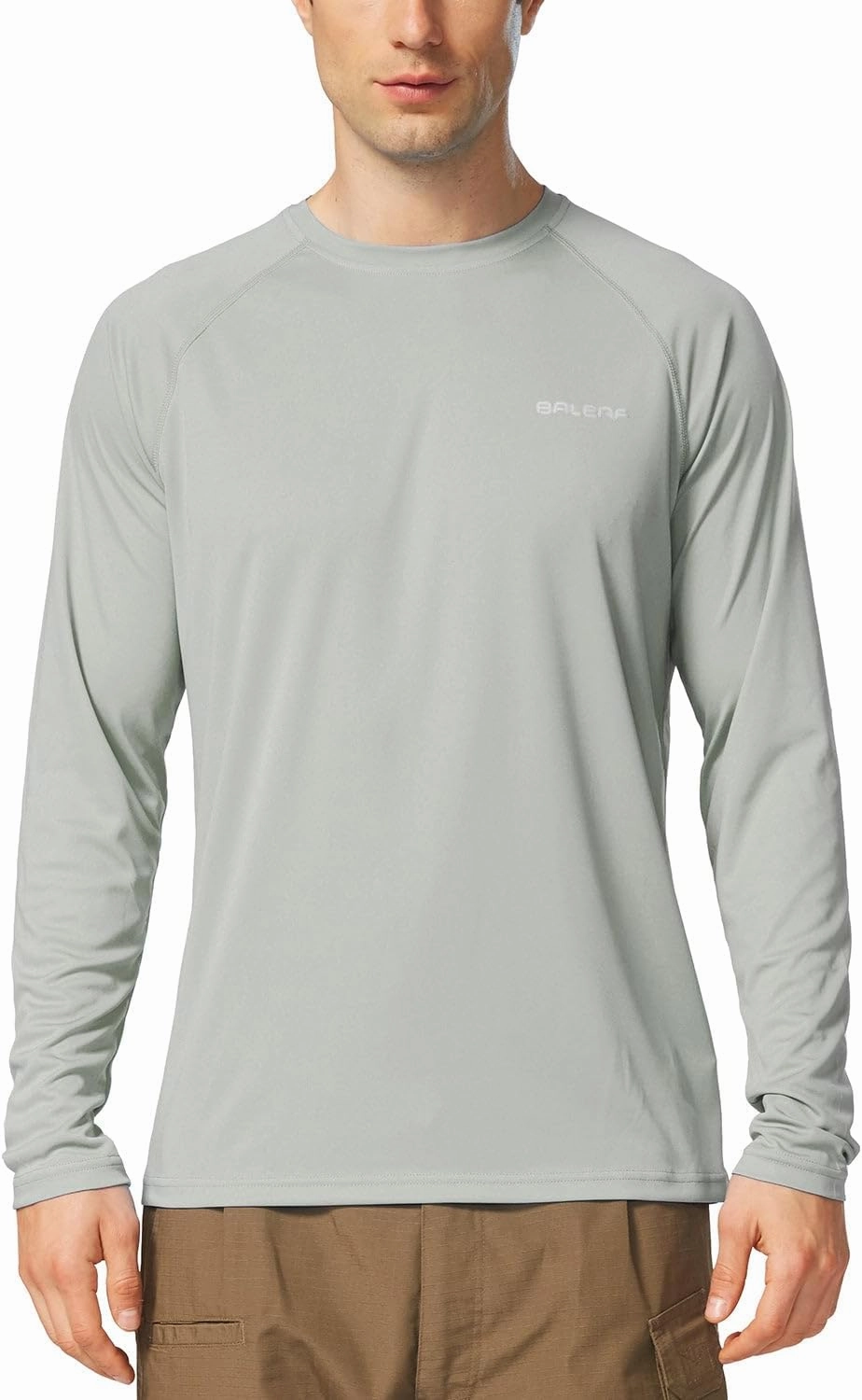 baleaf Men's Sun Protection Shirts UV SPF UPF 50  Long Sleeve Rash Guard Fishing Running Quick Dry Lightweight