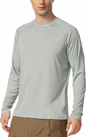 baleaf Men's Sun Protection Shirts UV SPF UPF 50  Long Sleeve Rash Guard Fishing Running Quick Dry Lightweight