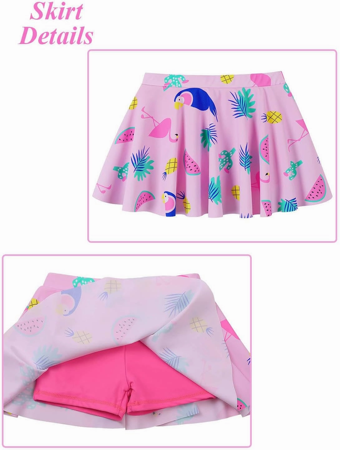 BAOHULU Girl's Two-Piece Long Sleeve Swimsuits UPF50  Rash Guard Kids Bathing Suit