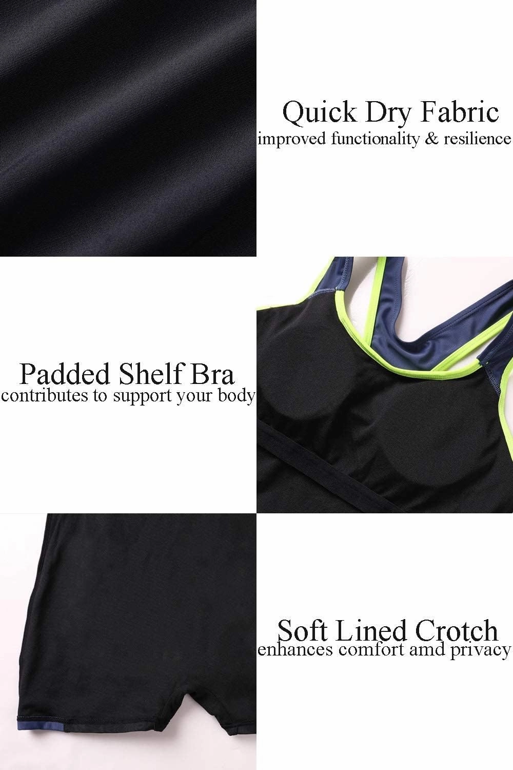 beautyin Swimsuit Women Boyleg One Piece Water Aerobic Competitive Bathing Suit