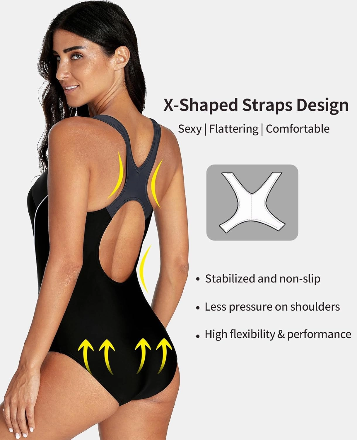 beautyin Women's Pro One Piece Swimsuit Women Athletic Swimming Bathing Suit