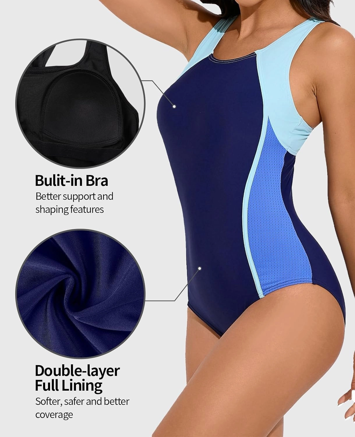 beautyin Women's Pro One Piece Swimsuit Women Athletic Swimming Bathing Suit