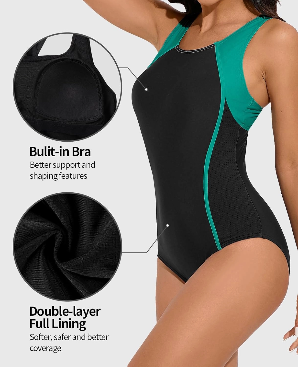 beautyin Women's Pro One Piece Swimsuit Women Athletic Swimming Bathing Suit