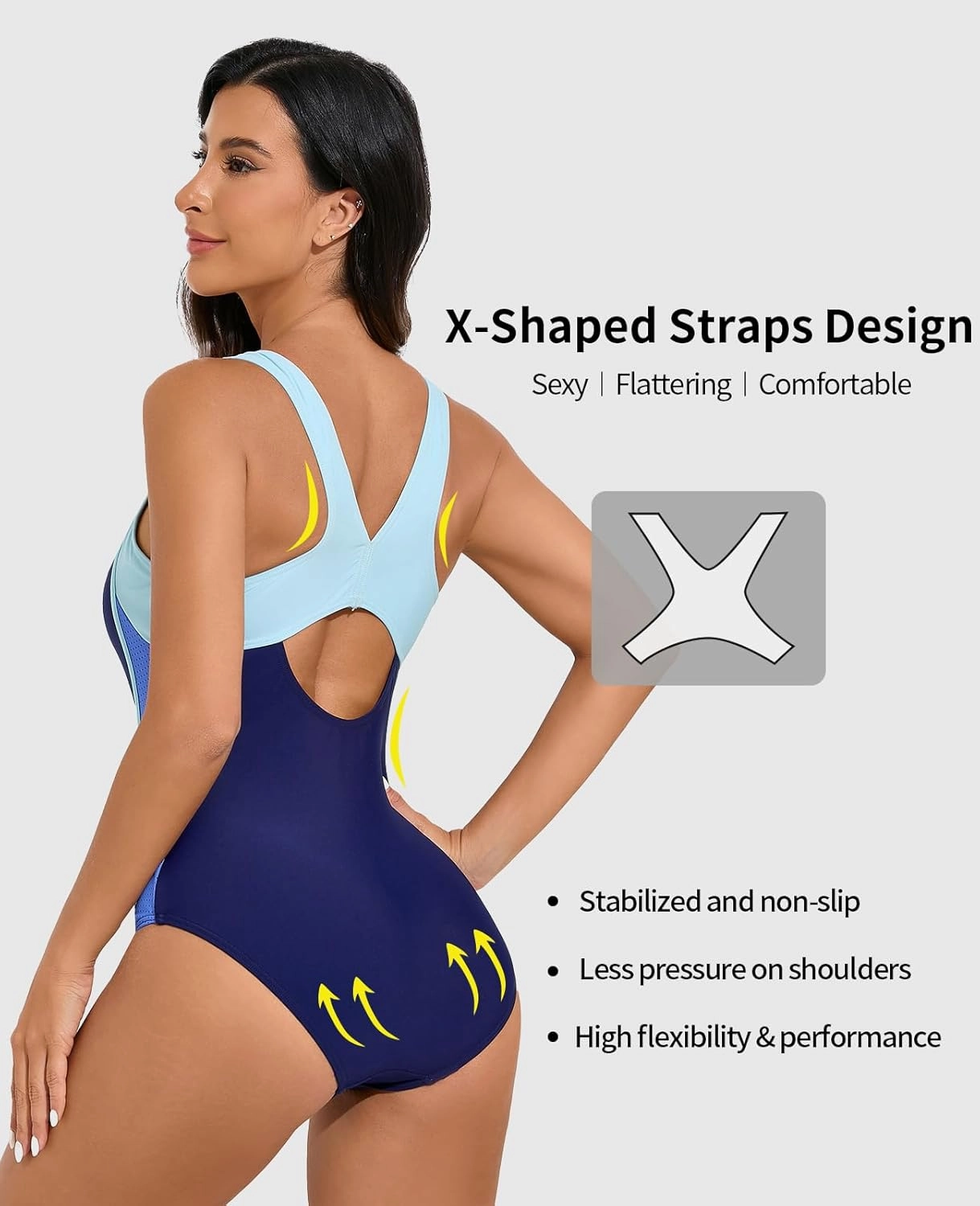 beautyin Women's Pro One Piece Swimsuit Women Athletic Swimming Bathing Suit